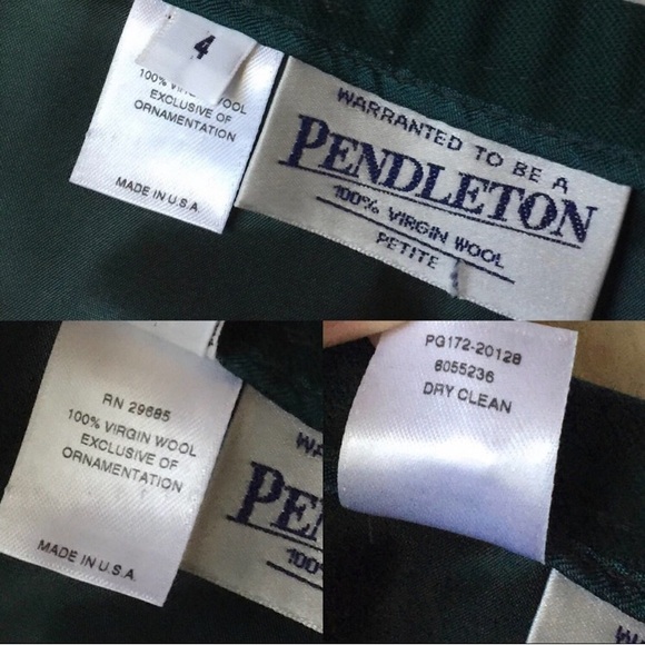 Pendleton 100% Wool Teacup A-Line Flared Midi Skirt Petite 0P 2P 4P XSP SP - Picture 3 of 8